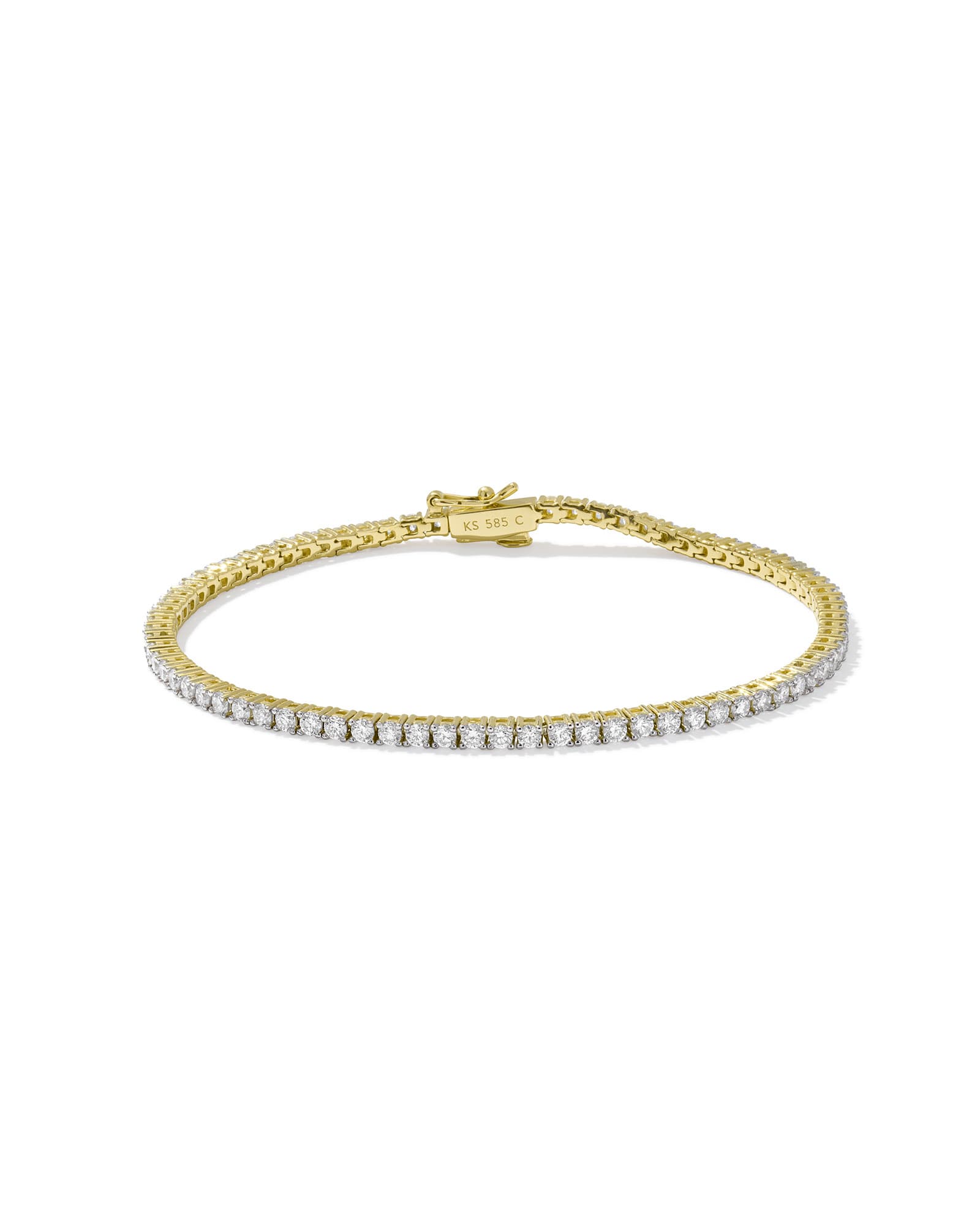 Kendra Scott 2.2 ct Lab Grown White Diamond Tennis Bracelet in 14k Yellow Gold | Diamonds