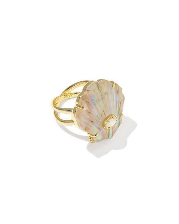Lucia Shell Gold Cocktail Ring