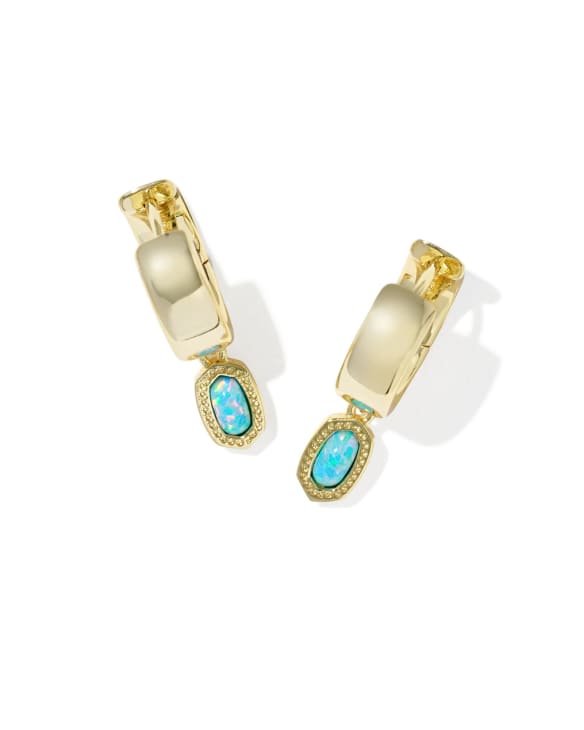 Mini Ellie Gold Wide Huggie Earrings