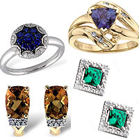 Colored gemstones can be found at Bells Jewelry Store