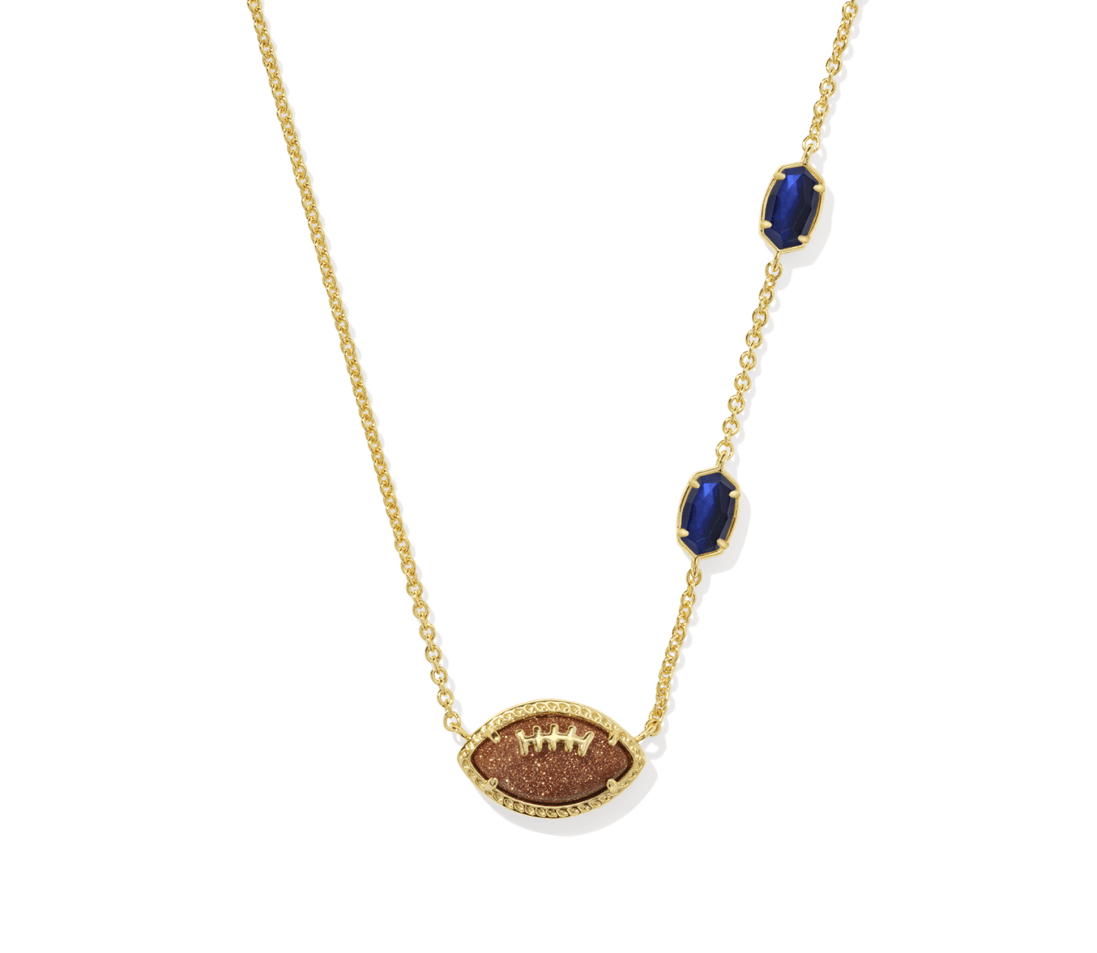Emilie Football Short Pendant Necklace